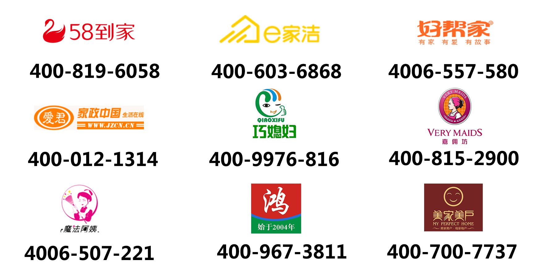 家政服务行业400电话使用案例